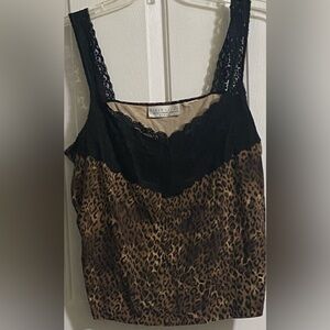 FIRST ISSUE.. WOMENS STRETCH LEOPARD CAMISOLE TANK TOP